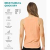 100% Merino Wool Tank Top Women – Active Sleeveless Undershirt Base Layer(H: Peach)