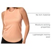100% Merino Wool Tank Top Women – Active Sleeveless Undershirt Base Layer(H: Peach)