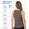 100% Merino Wool Tank Top Women – Active Sleeveless Undershirt Base Layer(H: Perfect Grey)