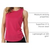 100% Merino Wool Tank Top Women – Active Sleeveless Undershirt Base Layer(H: Purple)