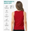 100% Merino Wool Tank Top Women – Active Sleeveless Undershirt Base Layer(H: Red)