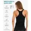 100% Merino Wool Tank Top Women – Active Sleeveless Undershirt Base Layer(R: Black)