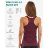 100% Merino Wool Tank Top Women – Active Sleeveless Undershirt Base Layer(R: Burgundy)