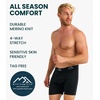 100% Merino Wool Underwear Mens – 1-2 Pack Boxer Briefs for Men 17.5um(1 Pack – 190 Black Coal)