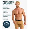 100% Merino Wool Underwear Mens – 1-2 Pack Boxer Briefs for Men 17.5um(1 Pack – 190 Camel)