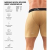 100% Merino Wool Underwear Mens – 1-2 Pack Boxer Briefs for Men 17.5um(1 Pack – 190 Camel)
