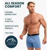 100% Merino Wool Underwear Mens – 1-2 Pack Boxer Briefs for Men 17.5um(1 Pack – 190 Deep Blue)