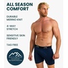 100% Merino Wool Underwear Mens – 1-2 Pack Boxer Briefs for Men 17.5um(1 Pack – 190 Midnight Navy)