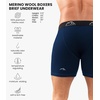 100% Merino Wool Underwear Mens – 1-2 Pack Boxer Briefs for Men 17.5um(1 Pack – 190 Midnight Navy)