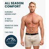 100% Merino Wool Underwear Mens – 1-2 Pack Boxer Briefs for Men 17.5um(1 Pack – 190 Oatmeal)