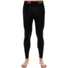 100% Merino Wool Base Layer Mens Long Johns – Thermal Underwear Bottoms(200 Black)
