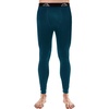 100% Merino Wool Base Layer Mens Long Johns – Thermal Underwear Bottoms(200 Deep Teal)