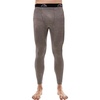 100% Merino Wool Base Layer Mens Long Johns – Thermal Underwear Bottoms(200 Grey Melange)