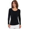 100% Merino Wool Base Layer Women – Thermal Merino Wool Shirt Women(S: 190 Black)