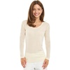 100% Merino Wool Base Layer Women – Thermal Merino Wool Shirt Women(S: 190 Creamy)