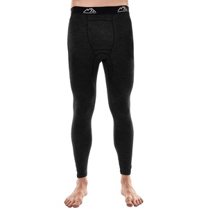 100% Merino Wool Base Layer Mens Long Johns – Thermal Underwear Bottoms(200 Charcoal)