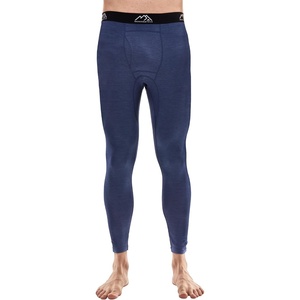 100% Merino Wool Base Layer Mens Long Johns – Thermal Underwear Bottoms(200 Windsor Blue)