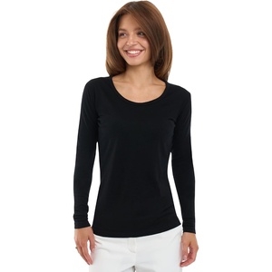 100% Merino Wool Base Layer Women – Thermal Merino Wool Shirt Women(S: 190 Black)