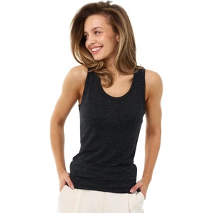 100% Merino Wool Tank Top Women – Active Sleeveless Undershirt Base Layer(B: Charcoal)