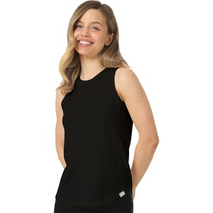 100% Merino Wool Tank Top Women – Active Sleeveless Undershirt Base Layer(H: Black)