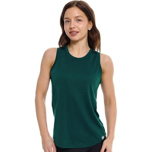 100% Merino Wool Tank Top Women – Active Sleeveless Undershirt Base Layer(H: Forest Green)