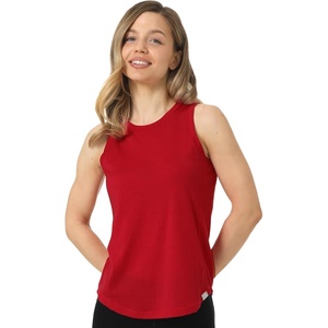 100% Merino Wool Tank Top Women – Active Sleeveless Undershirt Base Layer(H: Red)