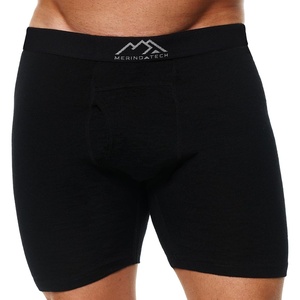 100% Merino Wool Underwear Mens – 1-2 Pack Boxer Briefs for Men 17.5um(1 Pack – 190 Black Coal)
