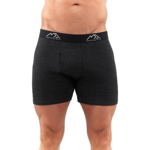 100% Merino Wool Underwear Mens – 1-2 Pack Boxer Briefs for Men 17.5um(1 Pack – 190 Charcoal Grey)