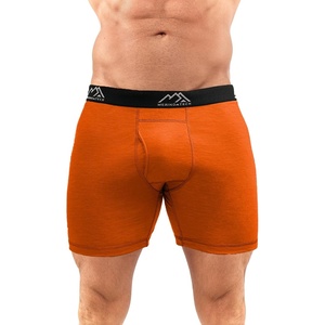 100% Merino Wool Underwear Mens – 1-2 Pack Boxer Briefs for Men 17.5um(1 Pack – 190 Rusty Orange)