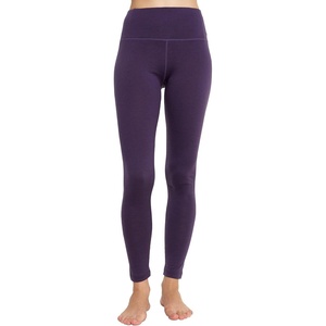 Merino Wool Base Layer Women Pants – Thermal Leggings for Women Long Johns(200 Dark Purple)
