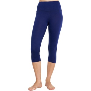 Merino Wool Base Layer Women Pants – Thermal Leggings for Women Long Johns(200 Navy 3/4)