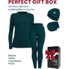 100% Merino Wool Base Layer Women Set – Thermal Underwear Long Johns(260 Burgundy)