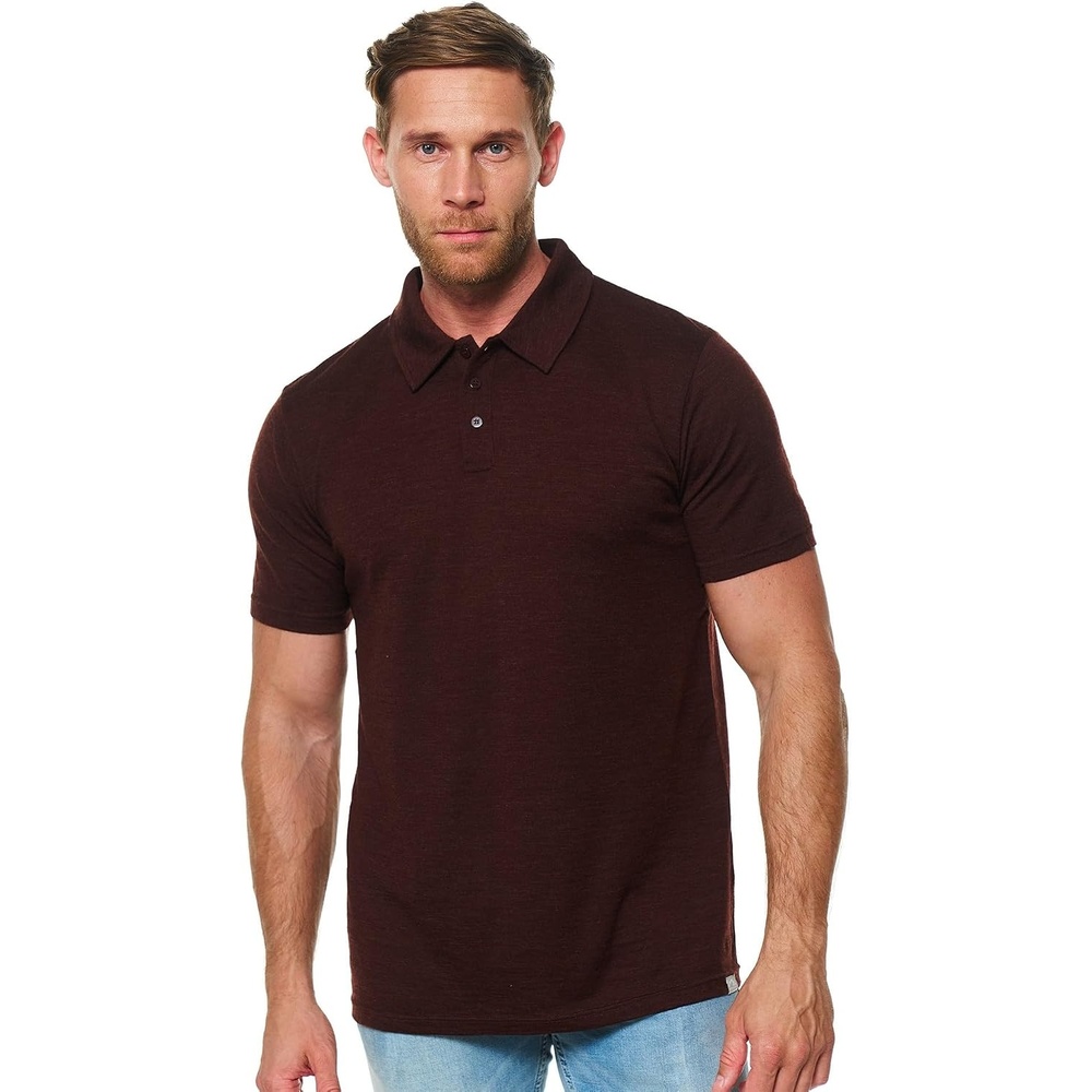 image:image100 Merino Wool Polo Shirt Men Short amp Long Sleeve Shirt Base LaterBordo