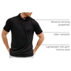 100% Merino Wool Polo Shirt Men – Short & Long Sleeve Shirt Base Later(Black)