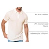 100% Merino Wool Polo Shirt Men – Short & Long Sleeve Shirt Base Later(Creamy)