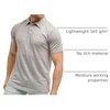 100% Merino Wool Polo Shirt Men – Short & Long Sleeve Shirt Base Later(Heathered Grey)