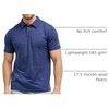 100% Merino Wool Polo Shirt Men – Short & Long Sleeve Shirt Base Later(Windsor Blue)