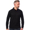 100% Merino Wool Polo Shirt Men – Short & Long Sleeve Shirt Base Later(Black Ink Long)