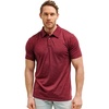 100% Merino Wool Polo Shirt Men – Short & Long Sleeve Shirt Base Later(Burgundy)