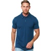 100% Merino Wool Polo Shirt Men – Short & Long Sleeve Shirt Base Later(Denim Blue)