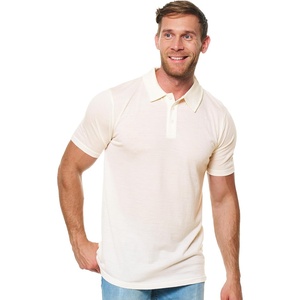 100% Merino Wool Polo Shirt Men – Short & Long Sleeve Shirt Base Later(Creamy)