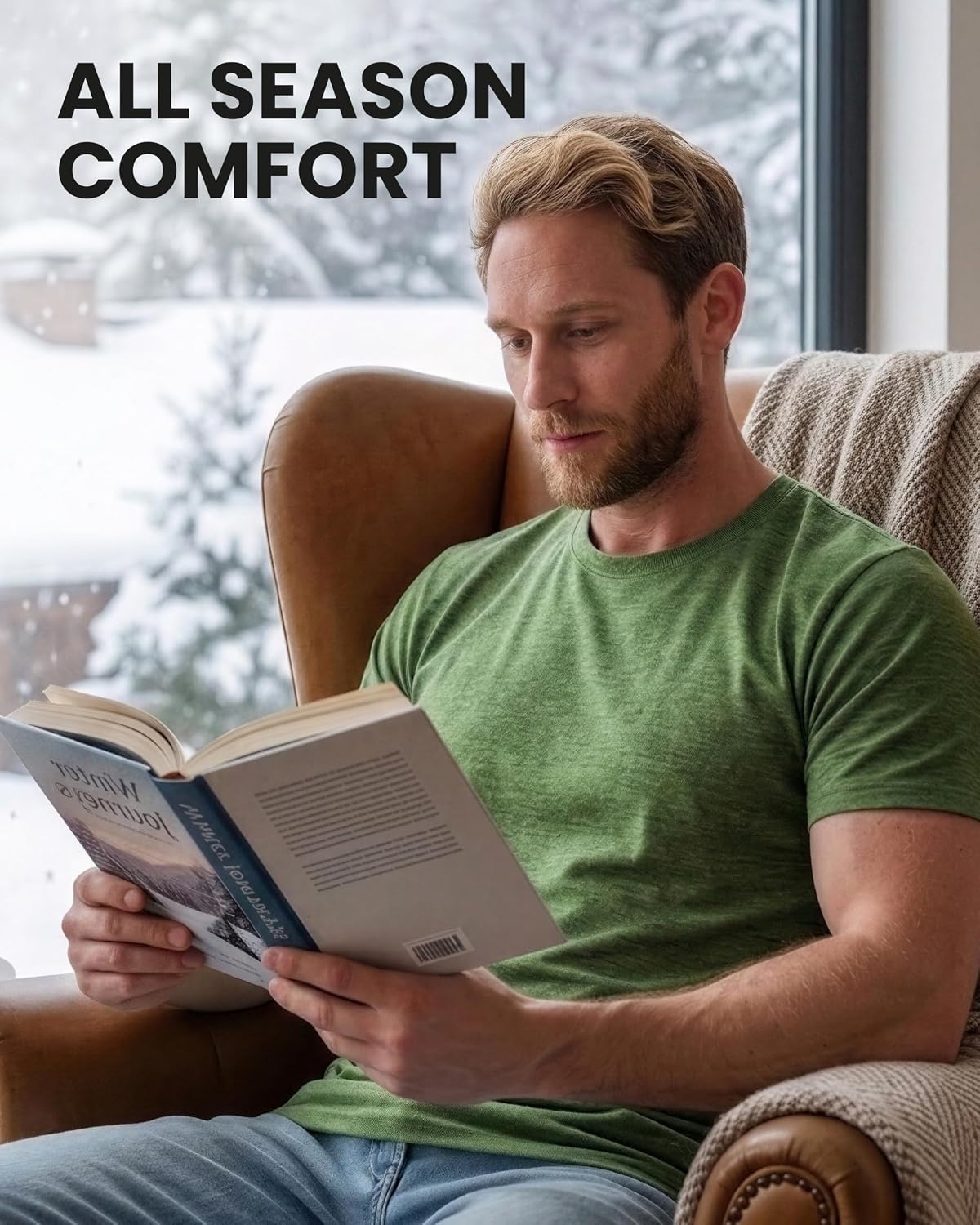 image:image100 Merino Wool TShirt Men Short Sleeve Undershirt Base Layer TopBlack P2