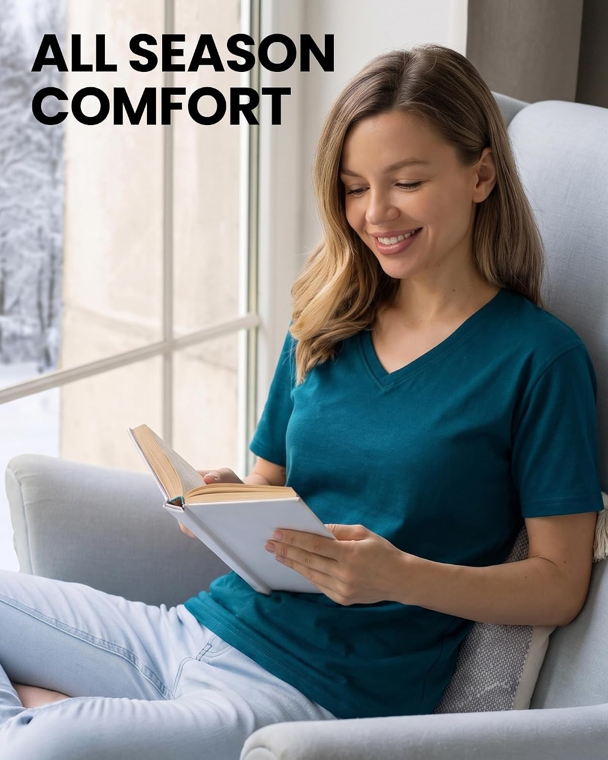 image:image100 Merino Wool TShirt Women Short Sleeve Tee with Hiking SocksNavy V