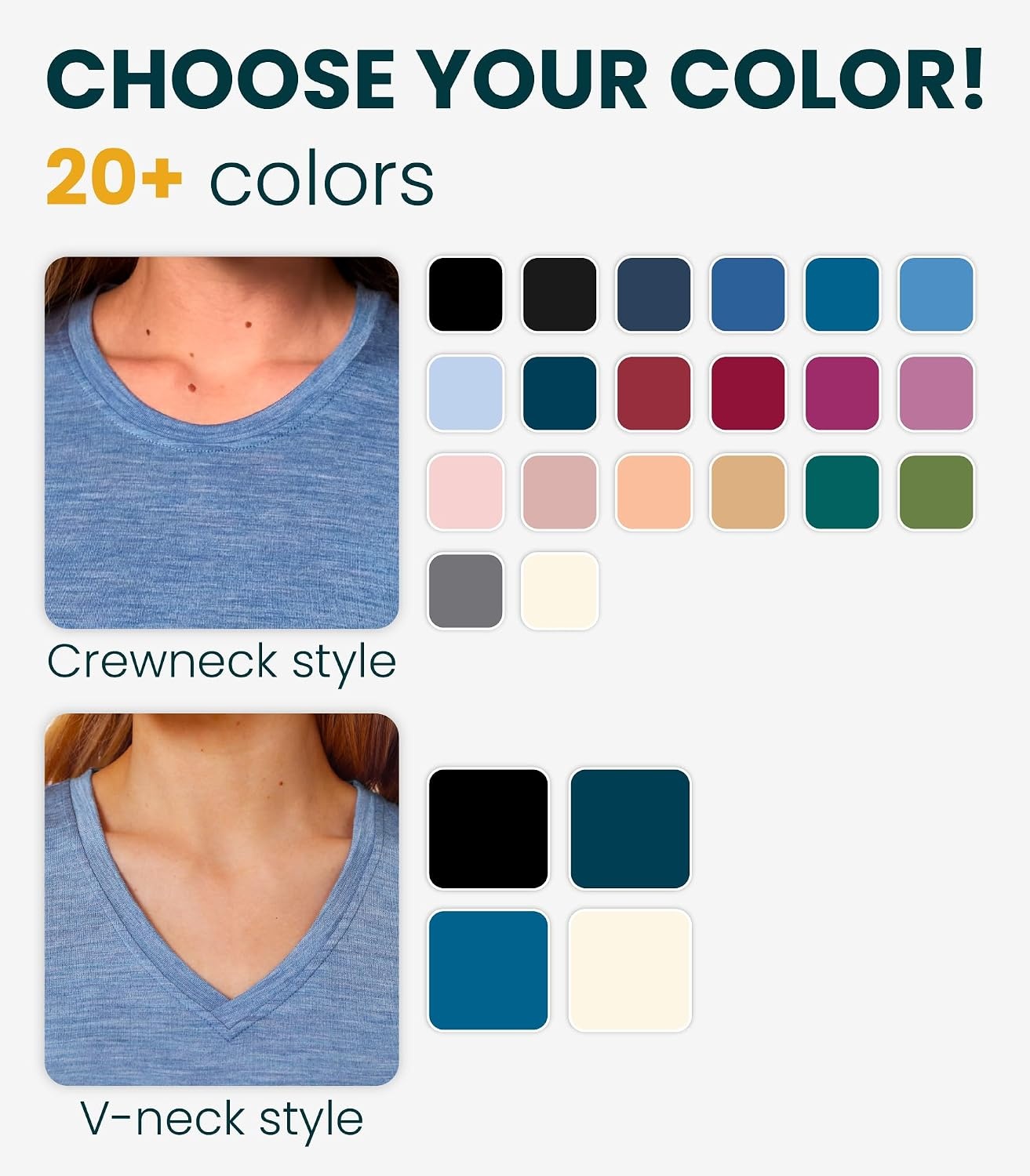 image:imageMerinotech Merino Wool Shirt Women 100 Merino Wool Base Layer Women Short Sleeve Tee XLarge Iceberg