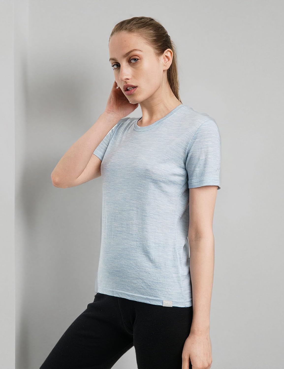 image:imageMerinotech Merino Wool Shirt Women 100 Merino Wool Base Layer Women Short Sleeve Tee XLarge Iceberg