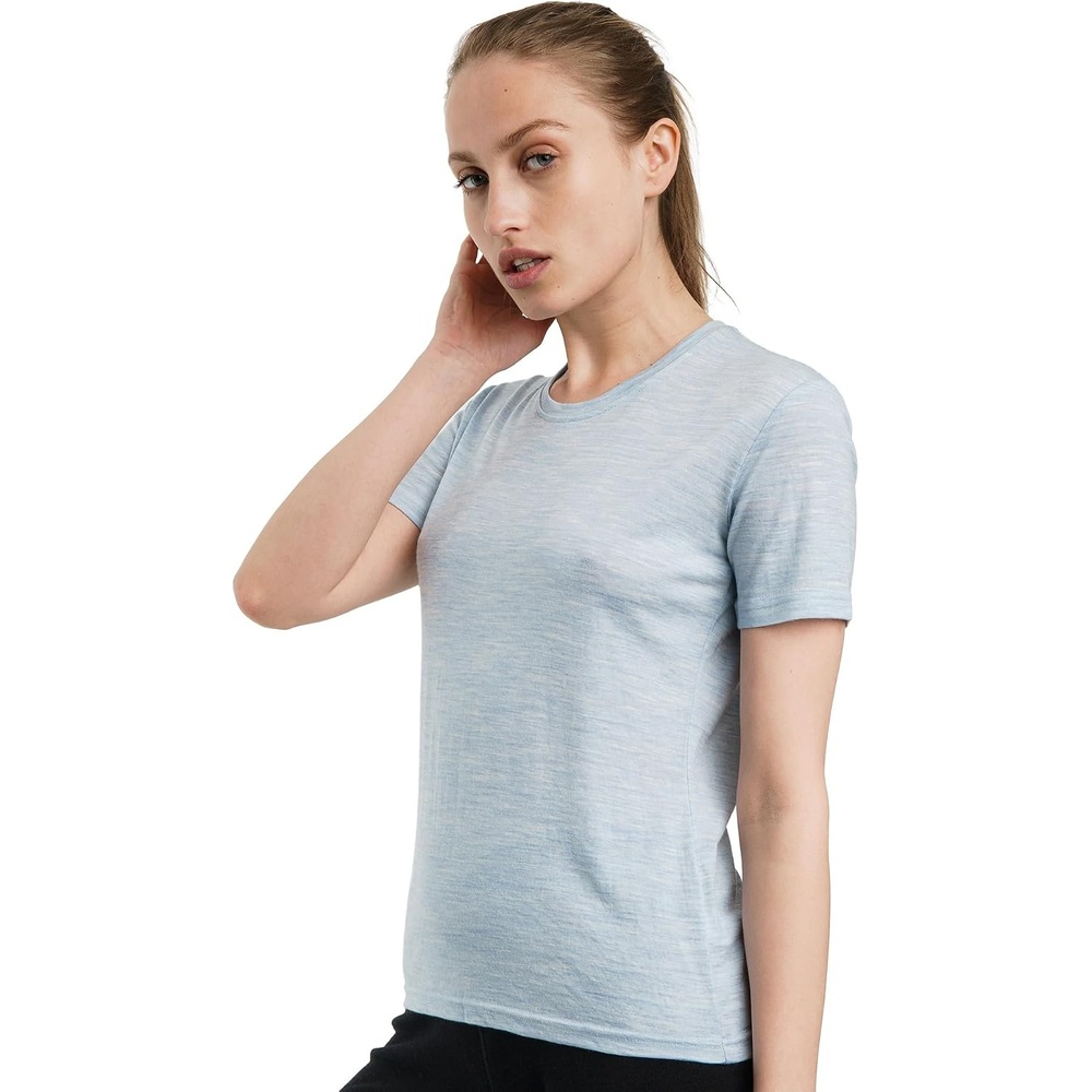 image:imageMerinotech Merino Wool Shirt Women 100 Merino Wool Base Layer Women Short Sleeve Tee XLarge Iceberg