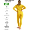 100% Merino Wool Base Layer Women Set – Thermal Underwear Women Top, Bottom(165 Gold)