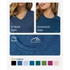 100% Merino Wool T-Shirt Women – Short Sleeve Tee with Hiking Socks(Navy V)