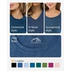Merino Wool Women Short Sleeve Tee Base Layer Top (Medium, Black Ink V)