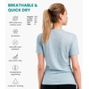 Merino.tech Merino Wool Shirt Women – 100% Merino Wool Base Layer Women Short Sleeve Tee (X-Large, Iceberg)